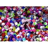 10 piece mix lot UV Flexible Tongue Barbell piercing Rings