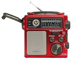 Eton FR300 Emergency Crank Radio  Metallic Red
