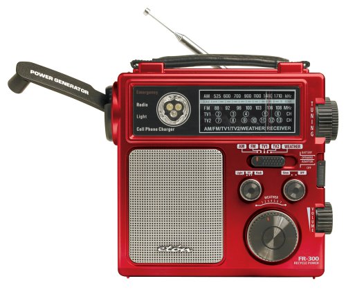Eton FR300 Emergency Crank Radio  Metallic Red