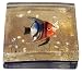 Murano Glass Paperweight, 24k Gold with Embedded Tropical Fish, Gift Boxed