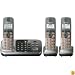 Panasonic KX-TG7743S DECT 6.0 Link-to-Cell via Bluetooth Cordless Phone with Answering System, Silver, 3 Handsets