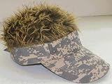 Billy Bob Teeth 10077 Flair Hair Hat Light Gray Camo with Brown Hair