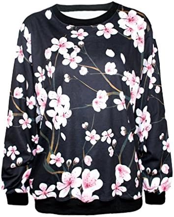 Ninimour- Women's Digital Print Pullovers Sweatershirts