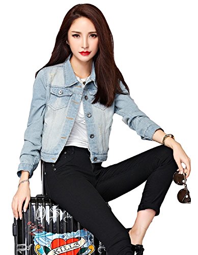 レディース カジュアル エレガント スウィート スタイリッシュ シンプル 春夏物 大きいサイズ ジャケット ブルゾン コート デニム 長袖 通勤 通学 旅行 美脚 スリム セレブファッション かわいいスカーフ付き AT0537