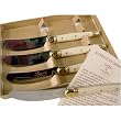 Ivory Acrylic Handle Boxed Laguiole French 4 Cheese or butter spreaders in gift cardboard box