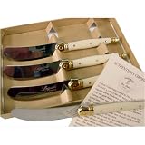 Laguiole French 4 Cheese or butter spreaders in gift wood box or cardboard box,SpreadersCardboard
