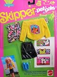 Barbie SKIPPER Pet Pals Fashions - Trendy Teen Looks + Pet Stickers Easy To Dress (1991)