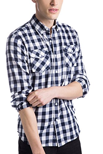 Z.KANG Men's Casual Long Sleeve Button Down Dress shirts