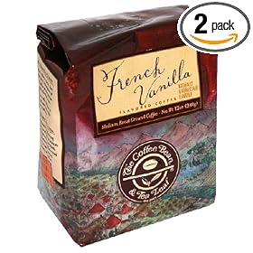 The Coffee Bean & Tea Leaf, Ground Coffee, French Vanilla, 12-Ounce Bags (Pack of 2)