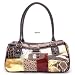 Brown Multi Color Patch Designer Inspired Handbag