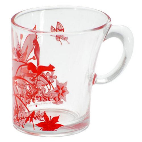 Senseo - Tasse en verre Design Tord Boontje (ornements ROUGES)