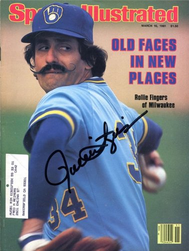 Rollie Fingers Autographed/Hand Signed Sports Illustrated Magazine - March 16, 1961