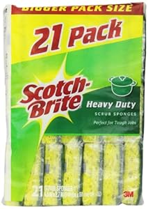 Scotch-Brite Heavy Duty Scrub Sponge, 21 Count