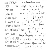 Stampers Anonymous Tim Holtz Cling Rubber Stamp Set, 7" by 8.5", Crazy Talk