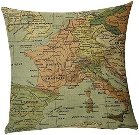 GUZIDI Decorative Plant Series Throw Pillow Case Cover Personalized Cushion Cover Home Sofa 18 X 18 Inch - Map 2