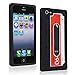 Classic Cassette Tape Soft Silicone Case Cover Skin for iPhone® 5 Black