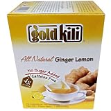 Gold Kili All Natural Ginger & Lemon Beverage Brewing Bags, 1.68-Ounce Boxes (Pack of 6)