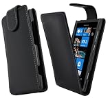 Accessory Master - Noir Housse étui coque cuir pour nokia lumia n800