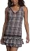 DC Juniors' Florence Plaid Dress,Black,Large