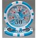 50 $50 Ben Franklin 14 Gram Laser Graphic Poker Chips
