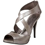 Carlos by Carlos Santana Women's Calico Open Toe Pump,Pewter Patent,8 M US