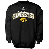 adidas - adidas Iowa Hawkeyes Black Beveled Out Crew Sweatshirt