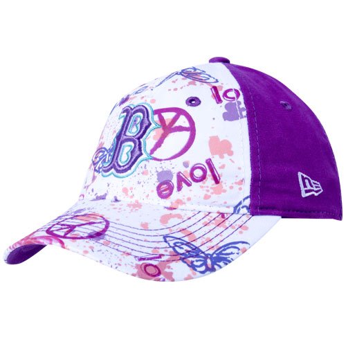 New Era Boston Red Sox Preschool Girls Purple-White Solar Power Adjustable Hat