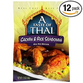 A Taste of Thai Chicken and Rice Dinner Seasoning, 1.75-Ounce Packets (Pack of 12) by A Taste of Thai