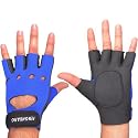 Fitness Gear Blue/Black Weight Lifting Bodybuilding Training Gloves with Palm Padded fitness training home gym equipment.