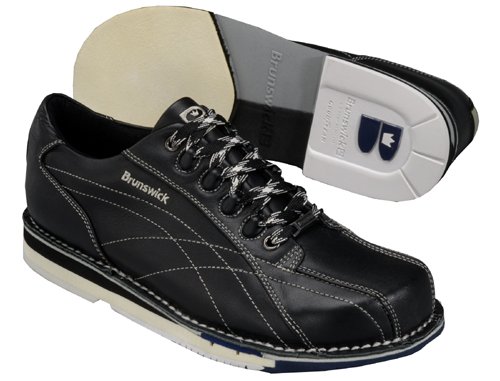 Brunswick Bowling Shoes-Brunswick Mens Classic Black Left Hand Bowling Shoes-Mens Brunswick Bowling Shoes
