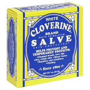 White Cloverine Salve, White Petrolatum Skin Protectant, 1 oz (28.4 g) (Pack of 6)