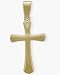 Religious Yellow Gold Domed High Polish Crucifix Cross with 20 Inch Chain