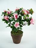 from Deco-office Potted Artificial Silk Pink Azalea Flower