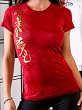Sinful Clothing - Women's Geisha Cry Baby Tee in Red S842 - Sinful