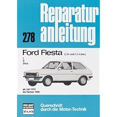 Ford Fiesta L, S, Ghia (1,0 und 1,1- Liter) ab Juli 1976 bis Herbst 1980.