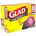 Glad Large Trash Bags, Drawstring, 30 Gallon 35 bags