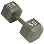 CAP Barbell 50 lb. Solid Gray Hex Dumbbell - Single