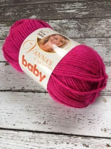 Lion Brand Vannas Choice Baby Yarn Acrylic Pink Berrylicious 139
