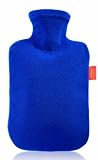 FASHY 6530 Thermoplast-Wärmflasche + Bezug, 2,0l, farblich sortiert