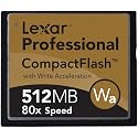 Lexar Media 512 MB 80x Pro Series Compact Flash Card (CF512-80-380)