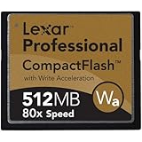 Lexar Media 512 MB 80x Pro Series Compact Flash Card (CF512-80-380)