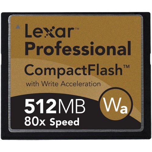 Lexar Media 512 MB 80x Pro Series Compact Flash Card (CF512-80-380)