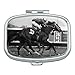At The Track Horse Racing Vintage Rectangle Pill Case Trinket Gift Box