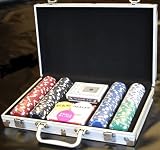 200 Pokerchips mit Karten im Koffer