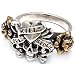 Ed Hardy "Love Kills Slowly" Bronze Ring with Onyx and Ruby