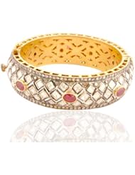 Sterling Silver Cz Bangle Bracelet Gold Plated Vermeil Ruby Gem Stone New Designes Fashion Jewelry