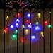 Solar String Lights By Zeso 20ft 30 LED 15 Water Drop & 15 Crystal Waterproof Lights Christmas Lights Outdoor String lights for Garden, Patio, Yard, Home, Christmas Tree, Parties (Multi-colored)