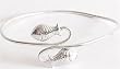 Silver Arm Cuff Armlets from India 3.25 inches (armlt045)