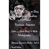 Study of Ebony Skin on Gray - Nude Figure Studies of Art Model Vanessa Jeanene - Color and Select Black & White Photography (Vanessa Jeanene's Nudes) ~ Yucel Yalim