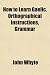 How to Learn Gaelic, Orthographical Instructions, Grammar